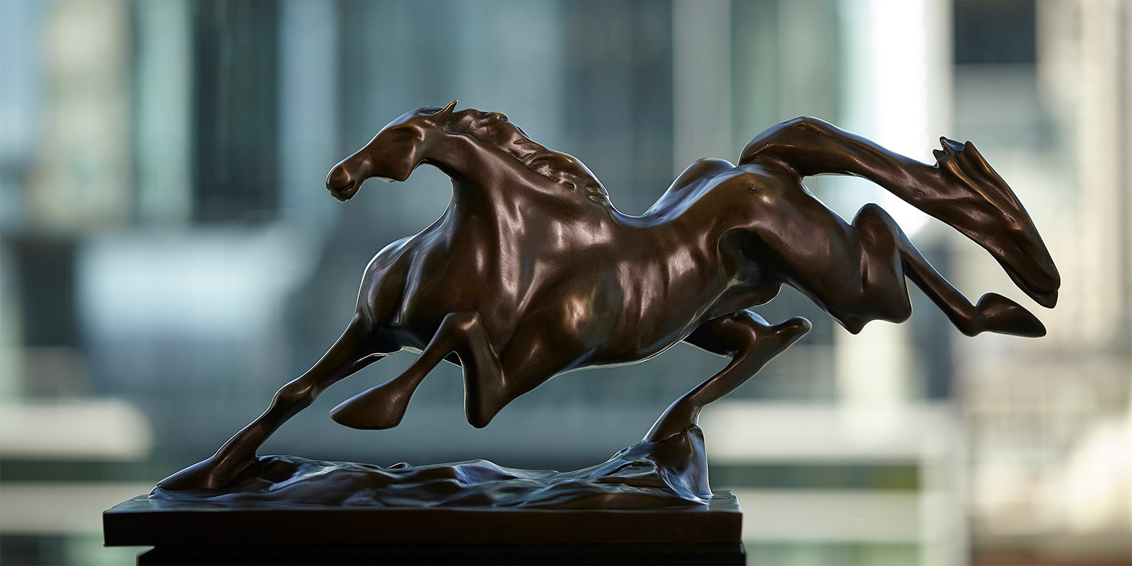 Courant Vert Spirit Bronze Sculpture Horse